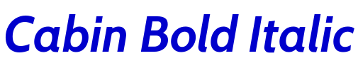 Cabin Bold Italic шрифт